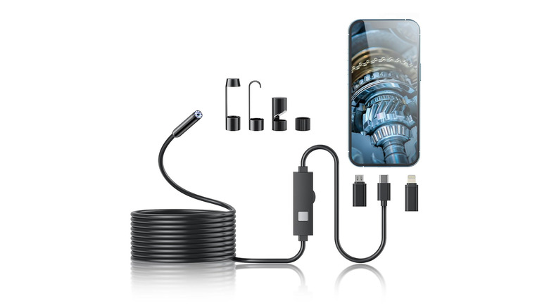 Kinpthy HD Snake Camera doing Endoscopy