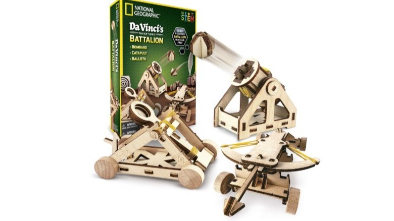 National Geographic Battalion box and wooden catapults