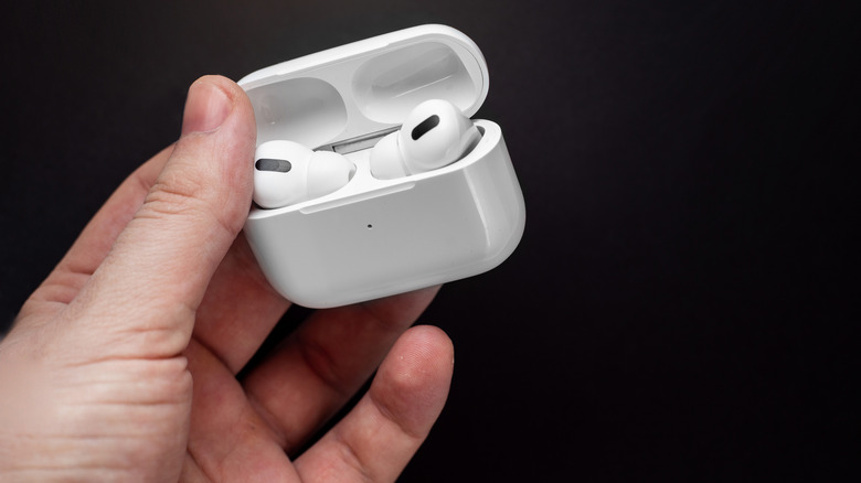 A clean pair of AirPods