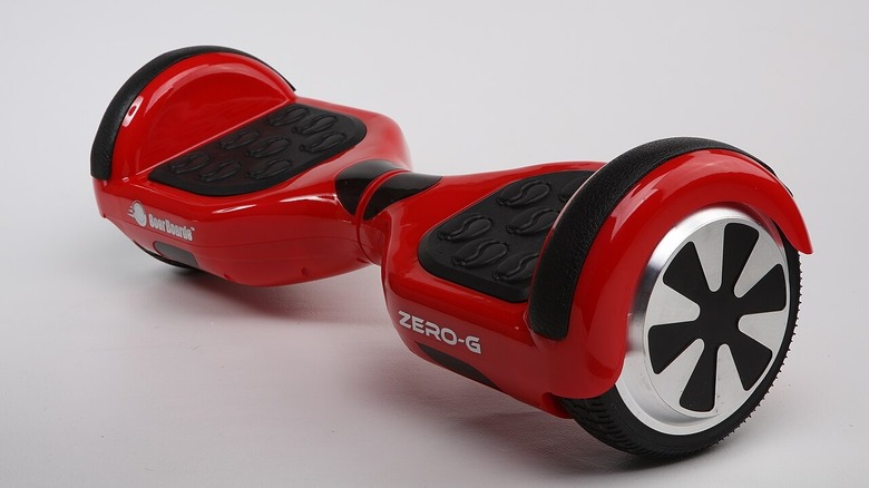 A Soar Boards "Zero-G" Hoverboard. The red paint job does not make it look cool.