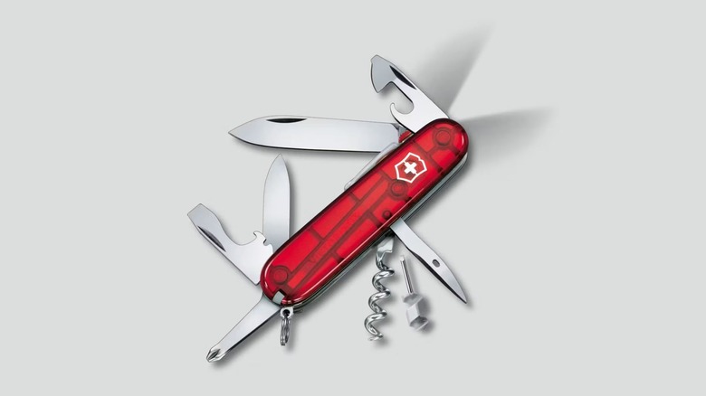 Victorinox Spartan Lite pocket knife with multiple tools out