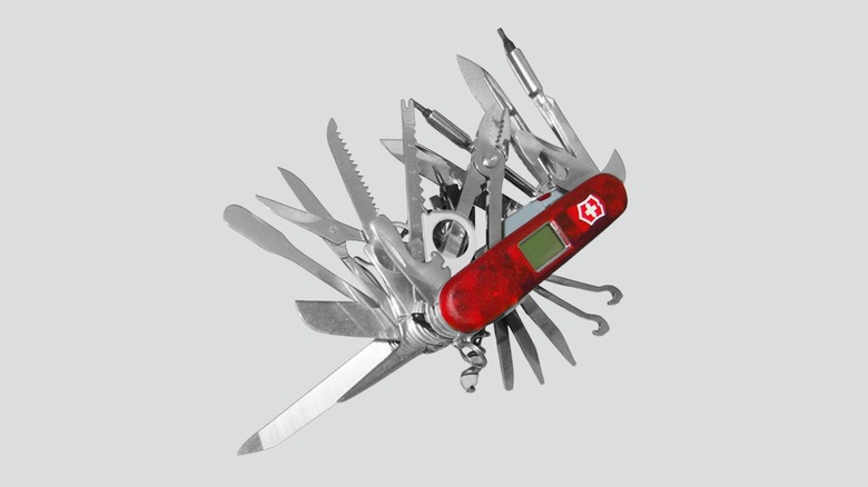 Victorinox SwissChamp XAVT pocket knife with multiple tools out