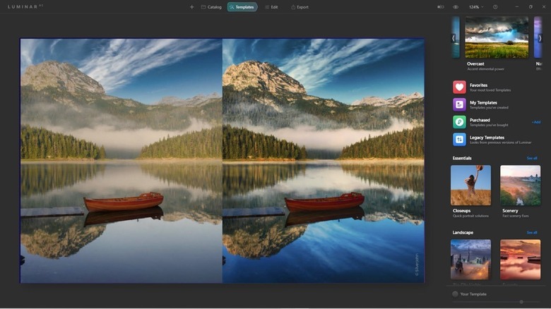 Luminar AI dashboard