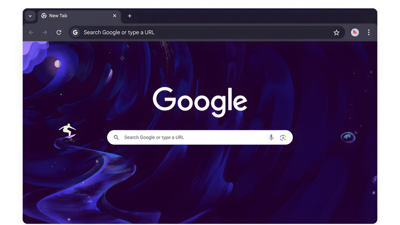 Google Chrome browser over a white background