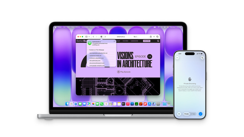 Safari browser on macOS and iPhone