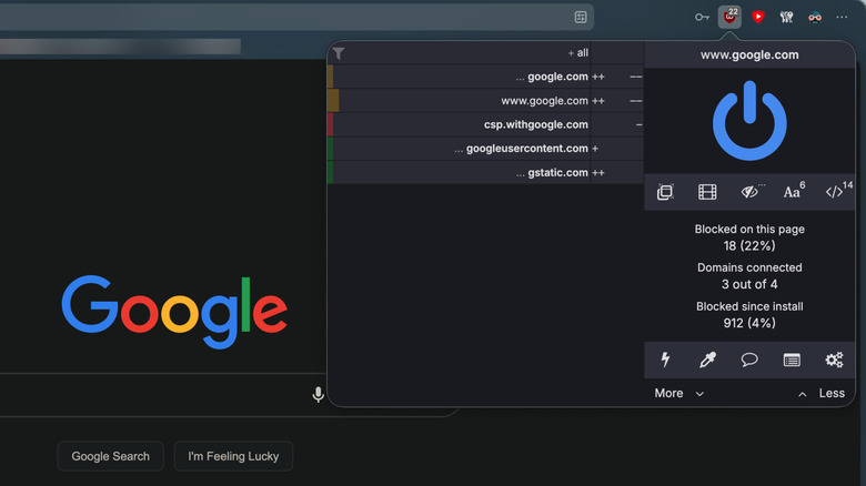 uBlock origin installed in Zen browser