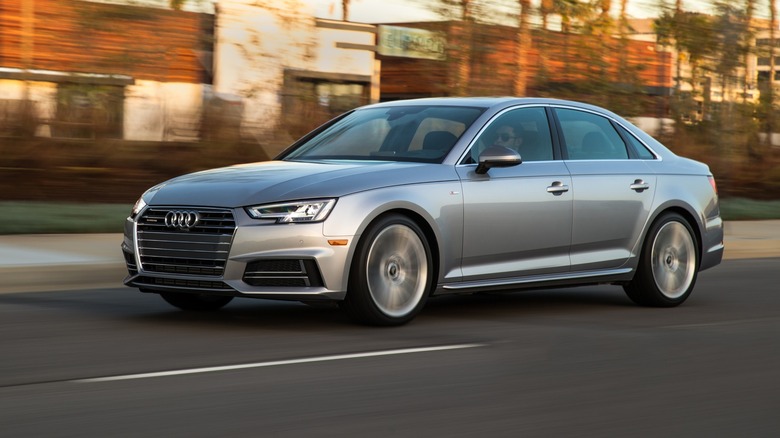 2017 Audi A4 on the road