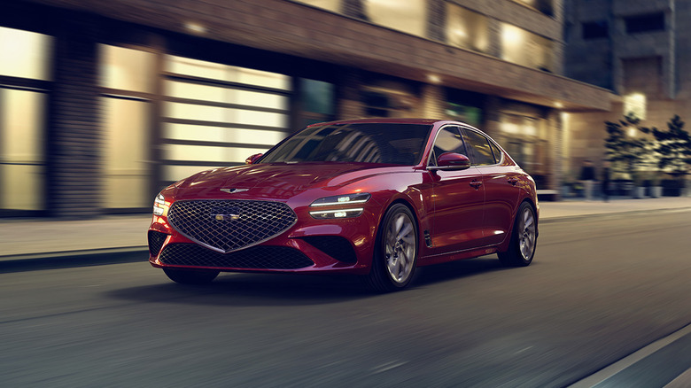 2022 Genesis G70 at speed