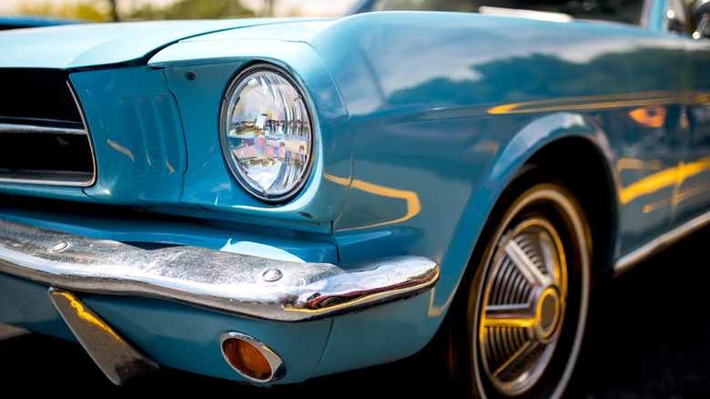 Close up of classic car