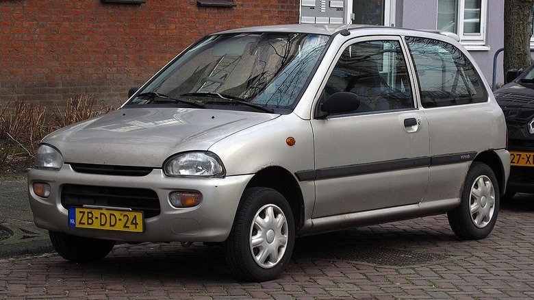 Subaru Vivio parked on the street