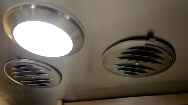 QuietStream AC ducts in an Airstream