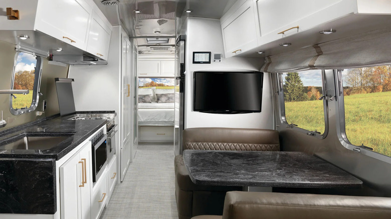 Mounted TV in the Classic trailer