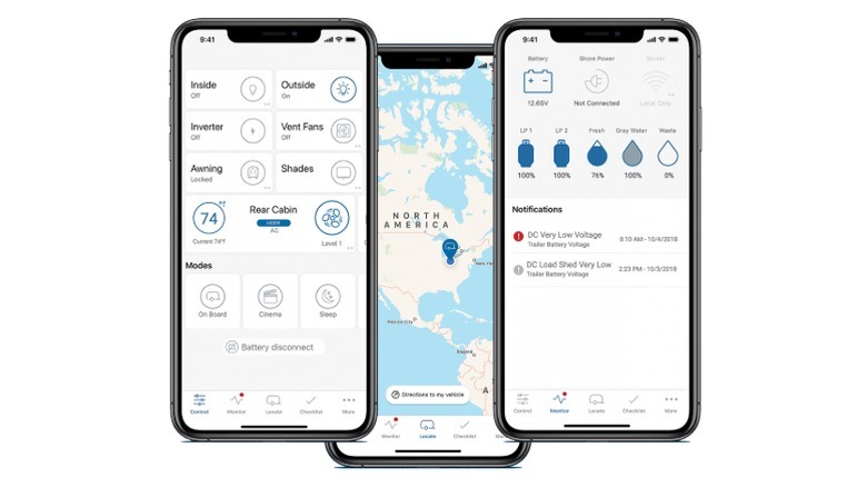 Airstream Smart Control app interface