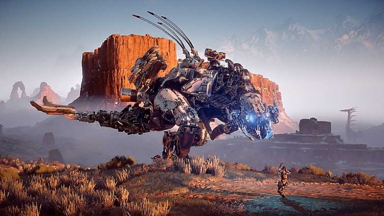 Horizon Zero Dawn aloy hunt thunderjaw