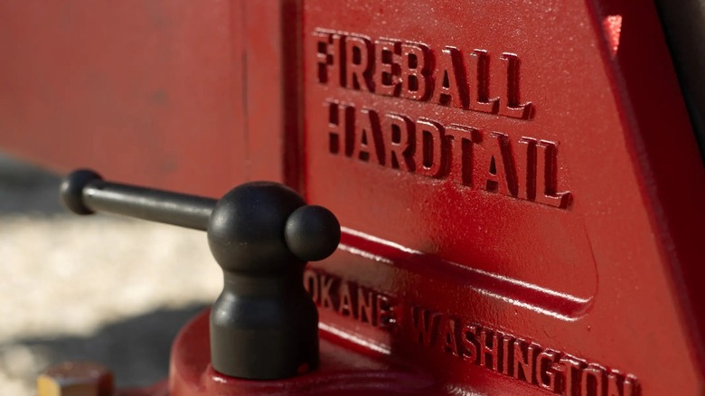 Close up of Fireball Tool vise