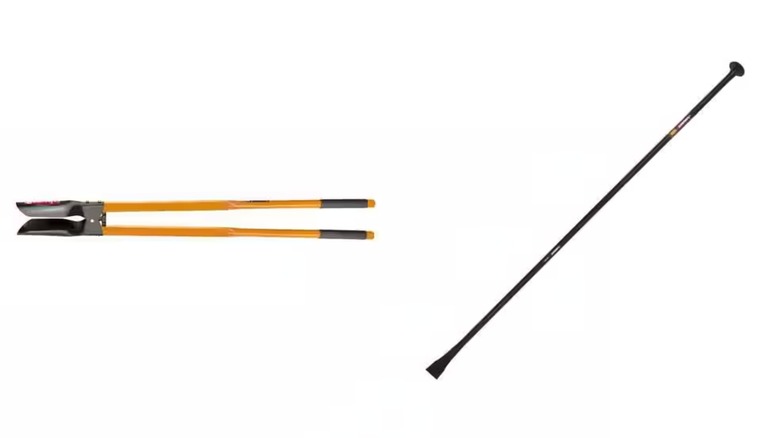 Husky 69-Inch Post Hole Digger and Tamping Bar against a white background