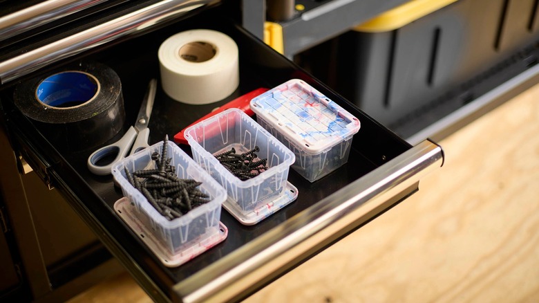 Three Teeny Totes in a drawer
