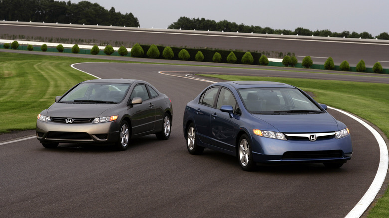 A pair of 2006 Honda Civics
