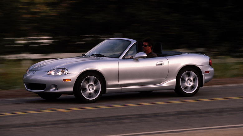 NB generation Mazda Miata on the road