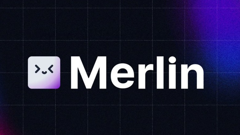 Merlin logo on black background