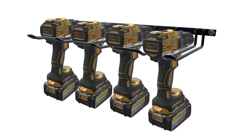 4-Slot Drill Holder Utility Rack