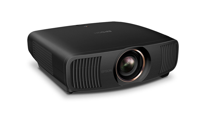 The Epson QB1000 projector on a white background