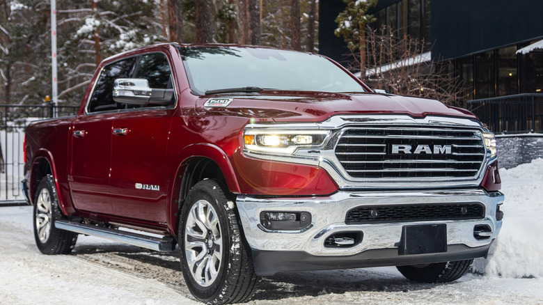 Ram 1500 in the snow