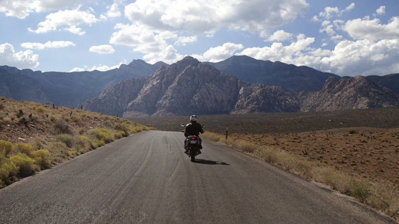 Motorcyclist on a white sport bike