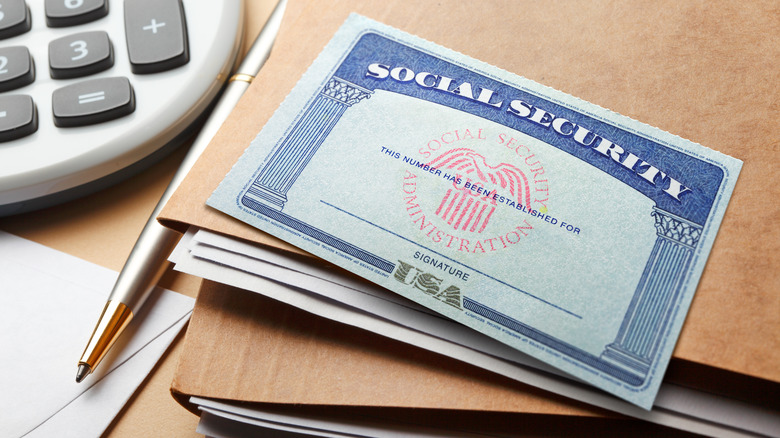 social security card on documents