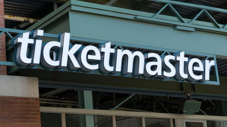 Ticketmaster logo on building