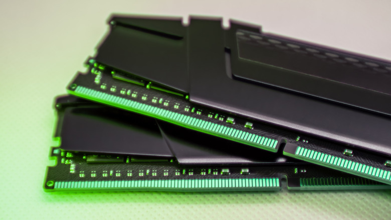 Two RAM sticks on table