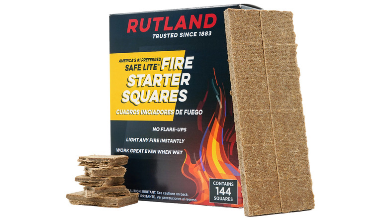 The Rutland Safe Lite Fire Starter Squares on a white background
