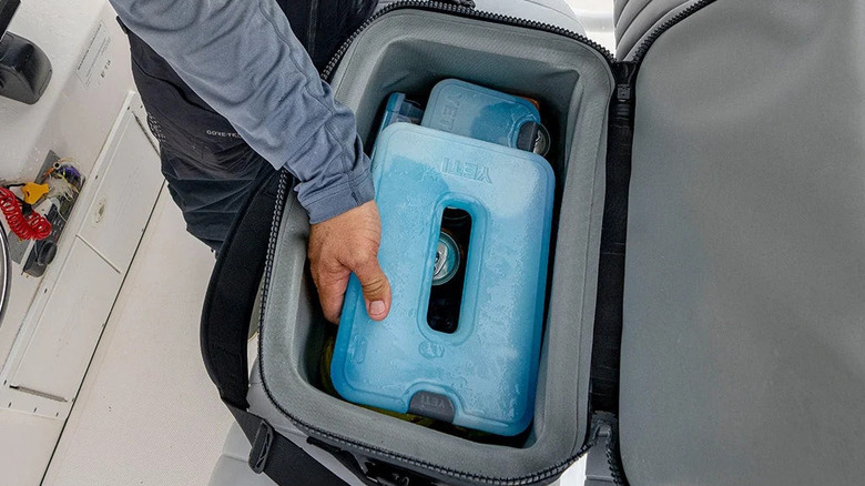 Placing the Yeti Ice Sheet in an ice cooler