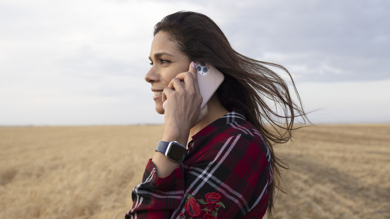 farmer using smartphone