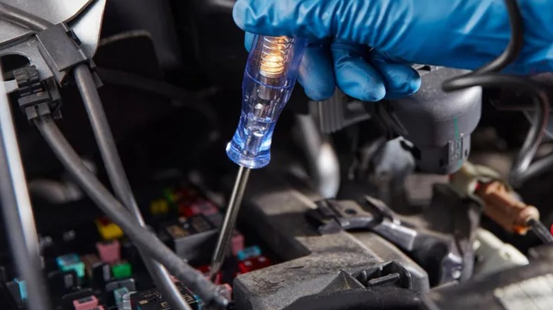 using Cen-Tech tester on car electronics
