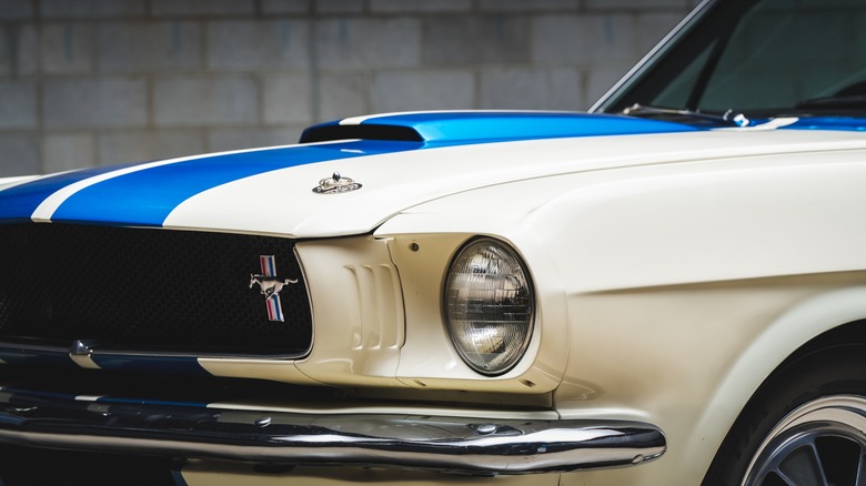Shelby GT350 parked in a parking slot