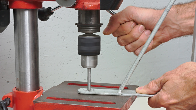 operating a drill press