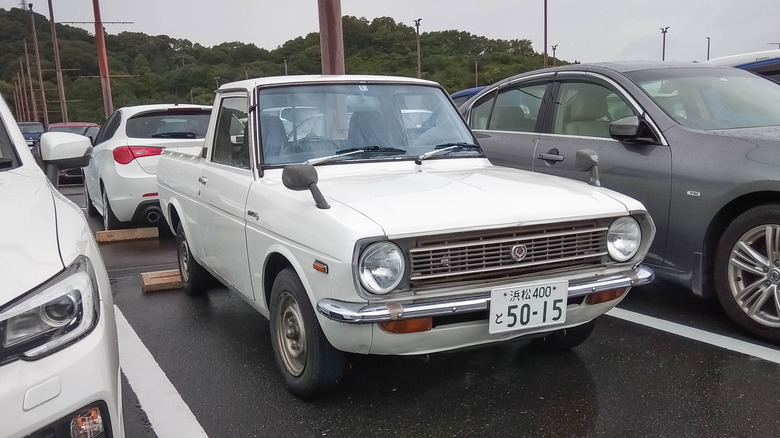 Toyota Publica in parking lot