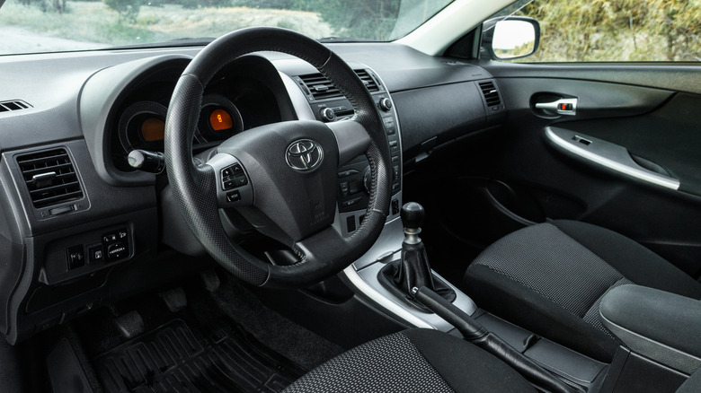 Interior of Toyota Corolla