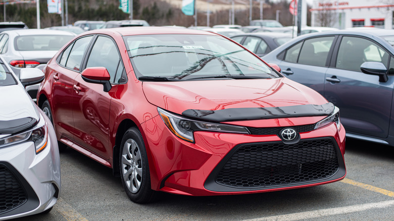 Toyota Corolla at a dealership