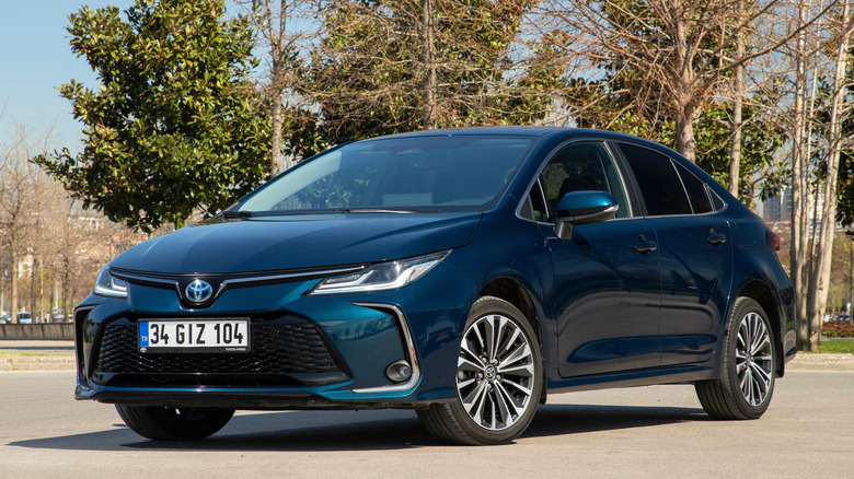 Toyota Corolla hybrid parked