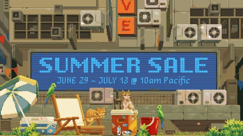 arte promovendo a promoção de verão do Steam