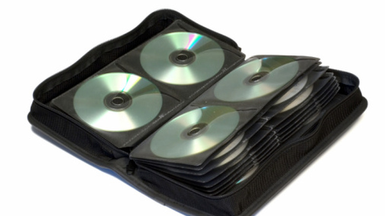 An open CD wallet