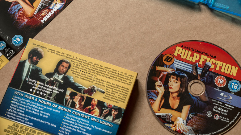 Pulp Fiction Blu-ray and case lying next to each other