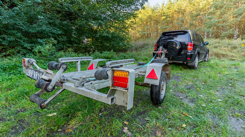 a trailer with working lights
