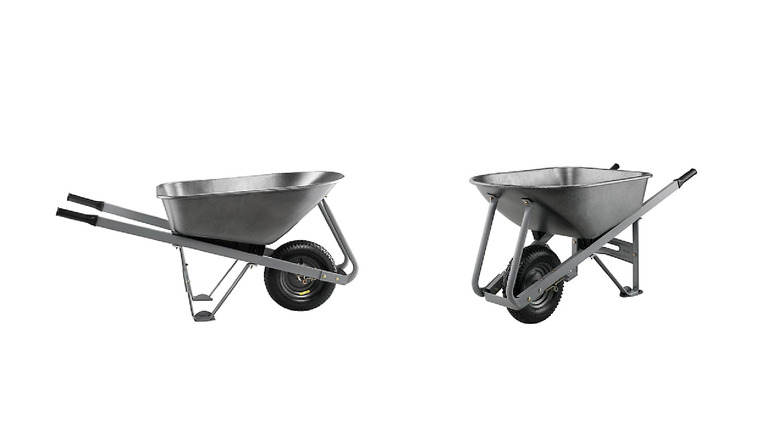 Two GroundWork Large-Load wheelbarrows on a white background