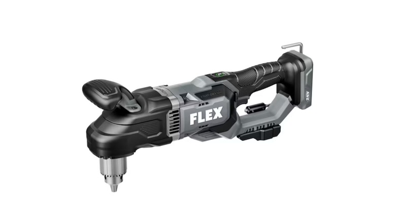 A black flex right angle drill