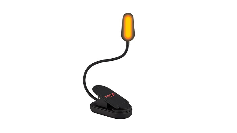 The Hooga Amber Book Light on a white background