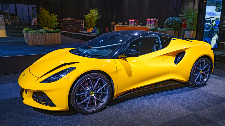 Lotus Emira on autoshow floor