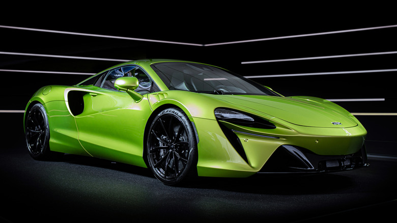 McLaren Artura on display podium